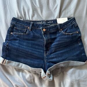 American Eagle Outfitters Women's Dark Blue Denim Shorts
